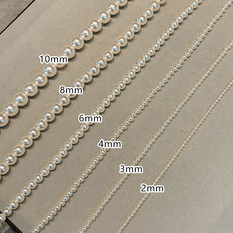 Shih family extremely fine 2mm pearl necklace woman light lavish crowdabby small rice grain wool coat chain lock bone chain neck chain-Taobao