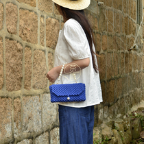 Tea Green Original Design Sea Lan Homemade Handmade Woven Rope Bricter Underarm Bag Diy Material Bag