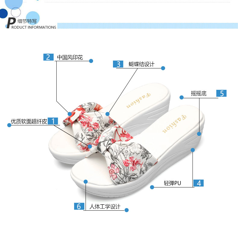 古馳印花涼 夏季女鞋中國風一字拖古風印花厚底涼拖鞋舒適外穿松糕拖鞋森女系 古馳印花錢包