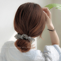 Autumn and winter large intestine Hairband head rope hair accessories female summer Zha hair accessories exquisite high-grade winter hair rope ball head