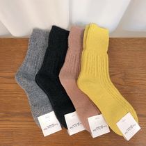 (Spot second hair) Joo Korean wool knitted wool thick autumn winter women pile socks D