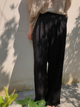 (Spot second hair) Joo Korean design feel waist pleated temperament thin thin suit pants D