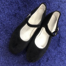 Moving folk dance shoes Jiaozhou Yangge flower drum lamp Classical dance body rhyme examination art examination square dance black velvet shoes dance shoes