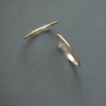 White tea silver jewelry silver bag 14k yellow gold diamond number not inlaid gold custom-made gold-plated gold ring in Japan and South Korea