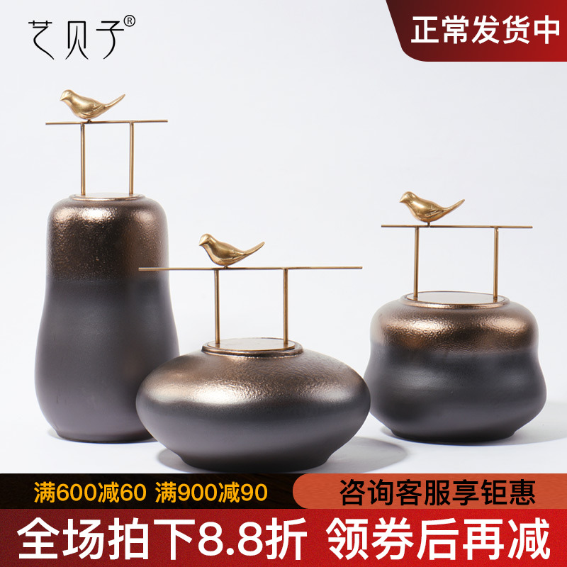 New Chinese style ceramic POTS furnishing articles example room hotel club villa home sitting room TV ark adornment ornament