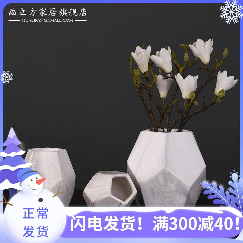 Nordic I and contracted creative dry flower vases, flower arranging ceramic home decoration room of hall of furnishing articles, small ornament