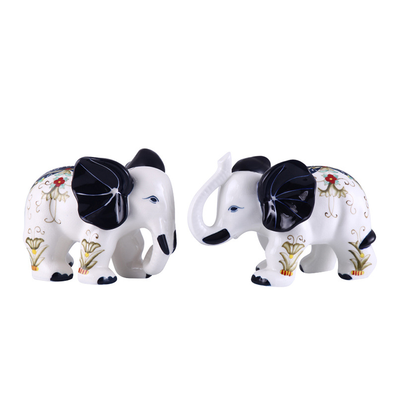 Blue and white porcelain ceramic like elephant furnishing articles home decoration accessories like wine porch wedding gift gift