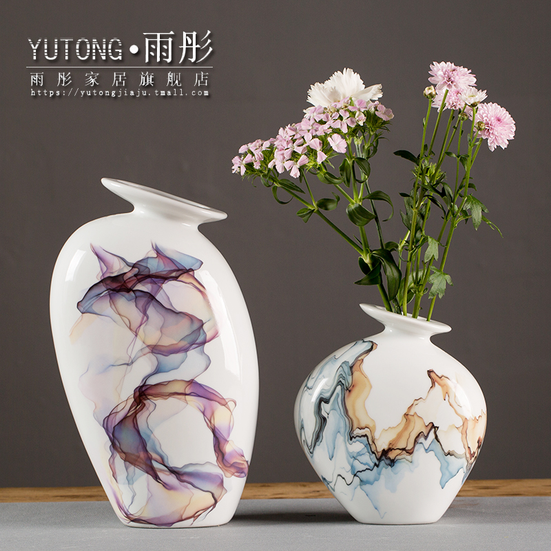 I and contracted land sitting room creative flower arranging furnishing articles home decoration ceramic dry flower vase floral arrangements