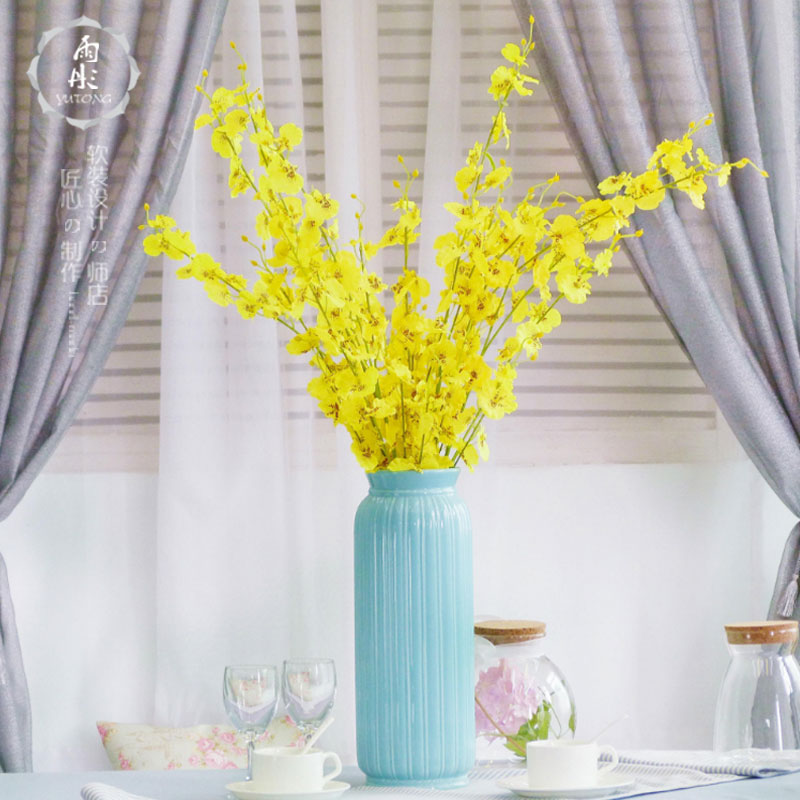 Dried flowers flower arrangement home decoration is I and contracted style white jingdezhen ceramics creative furnishing articles in the living room