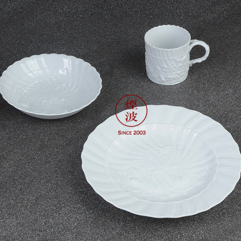 German MEISSEN mason mason meisen porcelain white swan series continental breakfast set of suit