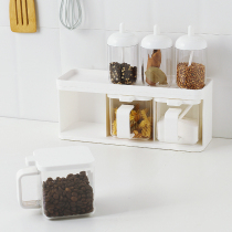 Japan-style Home Pure Color Plastic Seasoning Box Condiment Jar Salt Jars Salt MSG Intake Box Seasoning Box