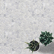 Natural stone gravel mosaic tile free stone marble balcony indoor and outdoor Carla White Rock non-slip