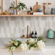 Frosted natural marble mosaic tile hexagonal stone jazz White shaped bathroom background wall toilet