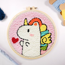Pike Embroidery Unicorn Material Bag Set Beginner Wool Handmade diy Embroidery Hand Pier Embroidery