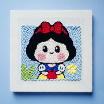 Russian poke embroidery snow white material bag handmade embroidery diy cartoon embroidery rubbing embroidery set wool line painting