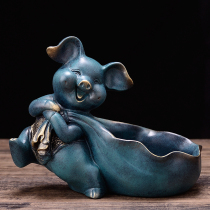 European-style living room entrance key box storage American elephant bag decoration creative coffee table lucky home decoration