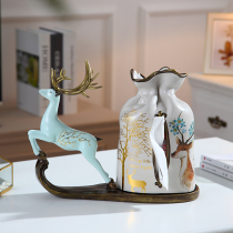 Nordic tissue box decoration European-style living room luxury coffee table pumping paper box American creative high-end decorative napkin paper box