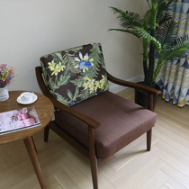 Custom European-style high-density sponge cushion removable and washable cloth cover Solid wood sofa cushion cover All-inclusive fabric sofa cover