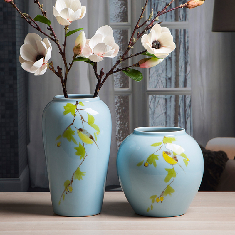 Jingdezhen ceramic vases, new Chinese style household act the role ofing is tasted furnishing articles living room table porcelain office decoration ceramic bottle