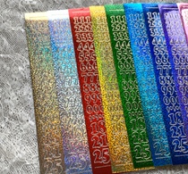 (Small Spot) Base paragraph digital sticker Large number of laser hand account small card material 1552