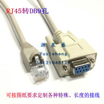 Customized RJ45 to DB9-hole female cable network port to RS232 COM serial cable Cisco Huawei exchange