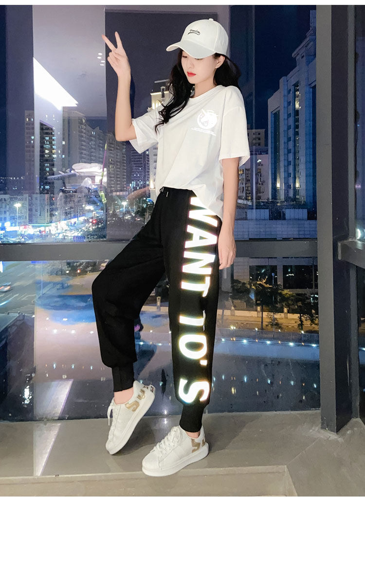 鬼步舞服装新款套装女秋2020会发光的衣服跳曳步舞时尚运动装夜光