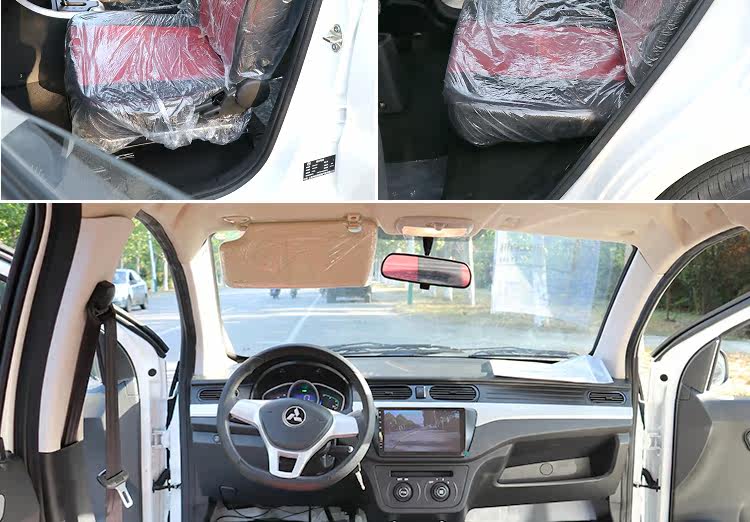 鸿日s1电动汽车成人油电两用电动四轮车老年代步车女性家用空调款