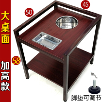 Big desktop mahjong machine ashtray thickened steel and wood small coffee table table Chess and card room teahouse tea rack table side several