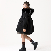 Girl Otter Rabbit Mao Pie Overcoming the Coat Real Fur Fox Fur Fox Haircraft Coat in Children