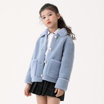 Girls' Lamb Wool Coat Kids' 2022 New Fur Integrated Kids' Fleece Wool Coat Coat