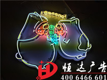 Glass Neon Lights Glowing Lettering Bar Art Neon Rusty Signature Handmade Lamp Neon Ironhide