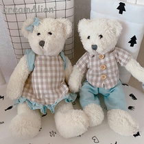 creamlion Ragdoll Teddy Bear doll Children sleep doll Dress couple Bear Plush toy