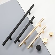 Cabinet door modern minimalist clothes cabinet drawers Nordic single-hole cabinets handle gold light and luxurious handle lengthened hardware