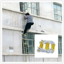 Household fire escape ladder Emergency rescue soft ladder Outside the window climbing ladder High-rise fire life-saving rope ladder 10 meters