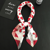 Small silk scarves small square scarf women Spring and Autumn Korean version of ins hipster literary and artistic wild scarf multifunctional decorative shawl