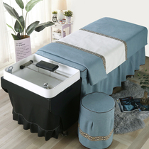 Customized head Road soup wash bed cover two-piece set barber shop punch bed single head therapy physiotherapy Thai massage bed cover