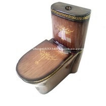High-quality wood grain toilet super-scroll toilet toilet ceramic marble toilet can be ordered