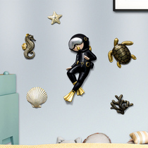 Ocean wind kindergarten ins childrens room wall decoration bedroom wall decoration room layout creative wall pendant