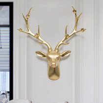 New Chinese American light luxury wind Zucai deer head wall decoration living room sofa background wall decoration TV Wall pendant