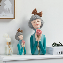 Nordic modern light luxury creative decoration decoration Villa clubhouse large apartment master bedroom room housewarming new home gift