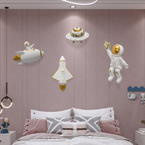 Creative astronaut astronaut pendant girl girl child room layout bedroom bedside background wall decoration