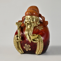 Futuo Donghai Shou than Nanshan Chinese-style copper Fu Lu Shou Sanxing Gaozhao ornaments pure copper handmade art