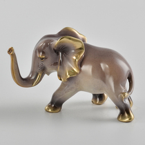 Auspicious Ruyi Lucky Elephant Orbit All Copper American European Villa Club Living Room TV Cabinet Porch