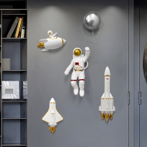 Nordic style childrens room wall decoration creative three-dimensional astronaut wall-mounted boy bedroom bedside astronaut pendant
