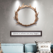 Elan home American antler ring Wall hanging wall hanging shop barbershop Creative wall decoration pendant lucky