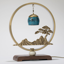Chinese style Zen all-copper desk lamp high-end study coffee table personalized decorations antique ornaments Bluetooth speaker night light