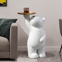 Nordic modern creative tray polar bear decoration model room living room TV cabinet next to sofa corner decoration
