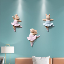 Nordic cartoon ballet rabbit dancing ballet wall hanging childrens room girl bedroom wall decoration pendant cute