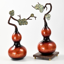 Chinese style all copper lucky gourd ornaments Villa model room hotel living room porch TV cabinet wine cabinet decoration