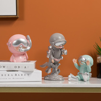 Ocean wind resin crafts diver desktop small ornaments creative cute childrens room decorations